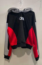 Load image into Gallery viewer, I.AM.GIA Womens Sabrina Black Red Silver Reflective Pullover Hoodie Size Medium
