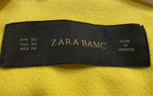 Load image into Gallery viewer, Zara Womens Yellow Long Sleeve Round Neck Turn Lock Blazer Jacket Size XS

