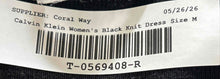 Load image into Gallery viewer, Calvin Klein Womens Black Knit Balloon Sleeve Tie Waist Sweater Dress Size M
