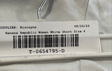 Load image into Gallery viewer, Banana Republic Womens The Avalon White Flat Front Chino Shorts Size 4
