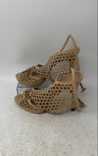 Load image into Gallery viewer, My Shoes Caio Castro Womens Beige Leather High Slingback Heels Size 8 B
