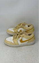 Load image into Gallery viewer, Nike Womens Air Jordan 1 Low Yellow White Printed Lace-Up Sneaker Shoes Size 8.5
