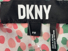 Load image into Gallery viewer, DKNY Womens Multicolor Spotted Print Short Sleeve Boat Neck Blouse Top Size PM
