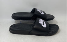 Load image into Gallery viewer, Nike Mens Benassi 343880-090 Black White Slip-On Slide Sandals Size 12
