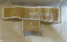 Load image into Gallery viewer, Michael Kors Womens White Beige Sleeveless Scoop Neck Sheath Dress Size 4
