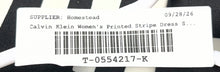 Load image into Gallery viewer, Calvin Klein Womens Black White Striped Belted Sheath Dress Size 6 With Tag
