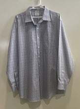 Load image into Gallery viewer, Brooks Brothers Mens White Blue Plaid Cotton Regent Fit Dress Shirt Size 18 4/5
