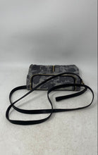 Load image into Gallery viewer, B. Makowsky Womens Gray Black Animal Print Adjustable Strap Crossbody Bag
