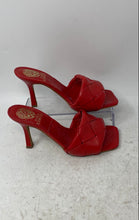 Load image into Gallery viewer, Vince Camuto Womens Brelanie Red Woven Leather Slip-On Stiletto Mule Heels Sz 6M
