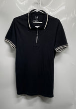 Load image into Gallery viewer, Armani Exchange Mens Black Short Sleeve Collared Polo Shirt Size Large
