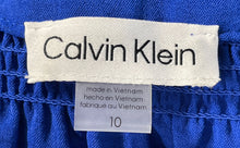Load image into Gallery viewer, Calvin Klein Womens Blue Short Sleeve V-Neck Tiered Maxi Dress Size 10
