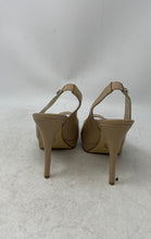 Load image into Gallery viewer, Michael Kors Womens Beige Peep Toe High Stiletto Slingback Heels Size 7 M
