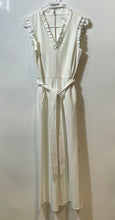 Load image into Gallery viewer, Calvin Klein Womens White Sleeveless Tie-Waist One-Piece Jumpsuit Size 6
