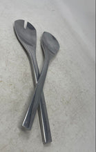 Load image into Gallery viewer, Vera Wang Wedgwood Silver-Tone Stainless Steel Salad Serving Spoons Set 2 Pcs
