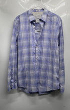 Load image into Gallery viewer, Calvin Klein Mens Purple White Plaid Infinite Cool Button-Up Shirt Size L
