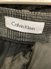 Load image into Gallery viewer, Calvin Klein Womens Black Gray Plaid Back Slit Straight &amp; Pencil Skirt No Size
