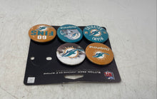 Load image into Gallery viewer, WinCraft Sports NFL Miami Dolphin Team Fans Collectible Button Pins Pack 5 Pcs
