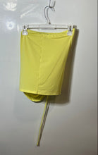 Load image into Gallery viewer, Forever 21 Womens Yellow Drawstring Ruched Mini Skirt Size XS
