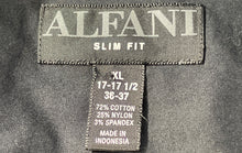 Load image into Gallery viewer, Alfani Mens Black Long Sleeve Collared Slim Fit Dress Shirt Size XL 17-17.5
