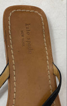 Load image into Gallery viewer, Kate Spade New York Womens Black Wooden Flower Flat Thong Sandals Size 8.5 B
