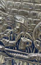 Load image into Gallery viewer, Decorative Brass Features a Tavern Scene In Relief Round Shape Plate
