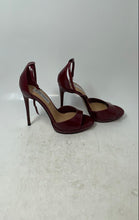 Load image into Gallery viewer, Steve Madden Womens Wiley WILE04S1 Burgundy Open Toe Ankle Strap Heels Size 6.5M
