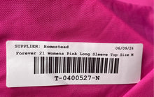 Load image into Gallery viewer, Forever 21 Womens Pink Long Sleeve Cross-Front Cropped Blouse Top Size M
