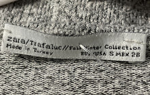 Load image into Gallery viewer, Zara Womens Gray Knitted Boat Neck Long Sleeve Pullover Sweater Size Small

