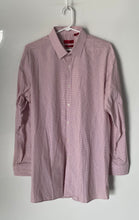 Load image into Gallery viewer, Hugo Boss Mens Pink Plaid Long Sleeve Slim Fit Dress Shirt Size 42 16.5
