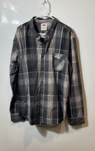 Load image into Gallery viewer, Levi's Mens White Black Plaid Long Sleeve Collared Pocket Button-Up Shirt Sz XL
