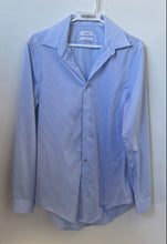 Load image into Gallery viewer, Calvin Klein Mens Sky Blue Cotton Slim Fit Non-Iron Dress Shirt Size 15
