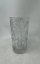 Load image into Gallery viewer, Clear Engraved Crystal Cut Handmade Home Decorative Collectible Flower Vase
