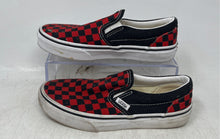 Load image into Gallery viewer, Vans Kids Classic 721356 Red Black Slip-On Low Top Sneaker Shoes Size 3
