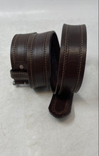 Load image into Gallery viewer, Bronzino Mens Brown Genuine Leather Adjustable Dress Belt Size 36/80
