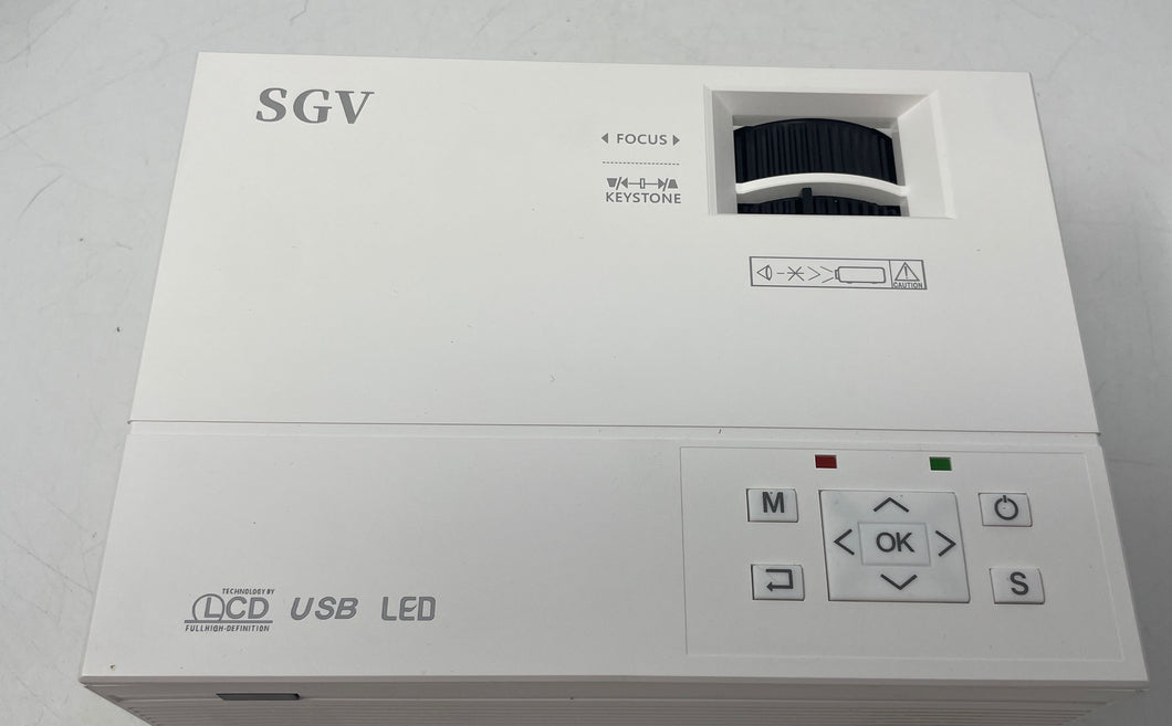 SGV Mini Smart Projector Model M8-G With A/V HDMI & Power Cable Not Tested