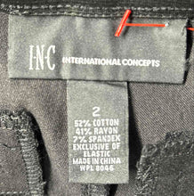 Load image into Gallery viewer, INC International Concepts Womens Black Flat Front Straight Leg Dress Pants Sz 2
