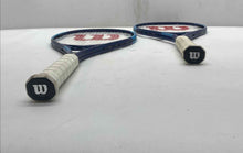 Load image into Gallery viewer, Set Of 2 Pcs Wilson Ultra Blue White Comfort Grip Tennis Sporting Racquets
