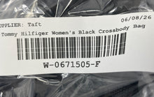 Load image into Gallery viewer, Tommy Hilfiger Womens Black Monogram Adjustable Strap Inner Pocket Crossbody Bag
