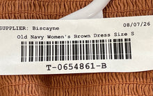 Load image into Gallery viewer, Old Navy Womens Brown Knitted Long Sleeve V-Neck Fit &amp; Flare Dress Size Small
