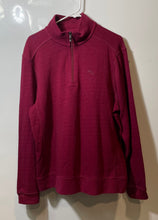 Load image into Gallery viewer, Tommy Bahama Mens Burgundy Long Sleeve Mock Neck 1/4 Zip Pullover Sweater Size M
