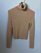 Load image into Gallery viewer, Zara Womens Beige Long Sleeve Turtleneck Ribbed Pullover Sweater Size Small
