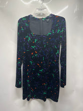 Load image into Gallery viewer, Marciano Womens Multicolor Splatter Print Long Sleeve Back Zip Mini Dress Size M
