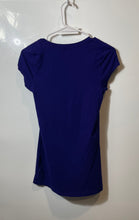 Load image into Gallery viewer, Calvin Klein Womens Purple Cap Sleeve Scoop Neck Pullover T-Shirt Size Large
