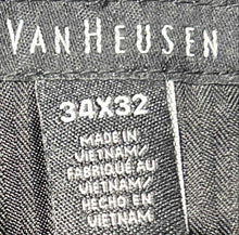 Load image into Gallery viewer, Van Heusen Mens Gray Striped Slash Pockets Straight Leg Dress Pants Size 34x32
