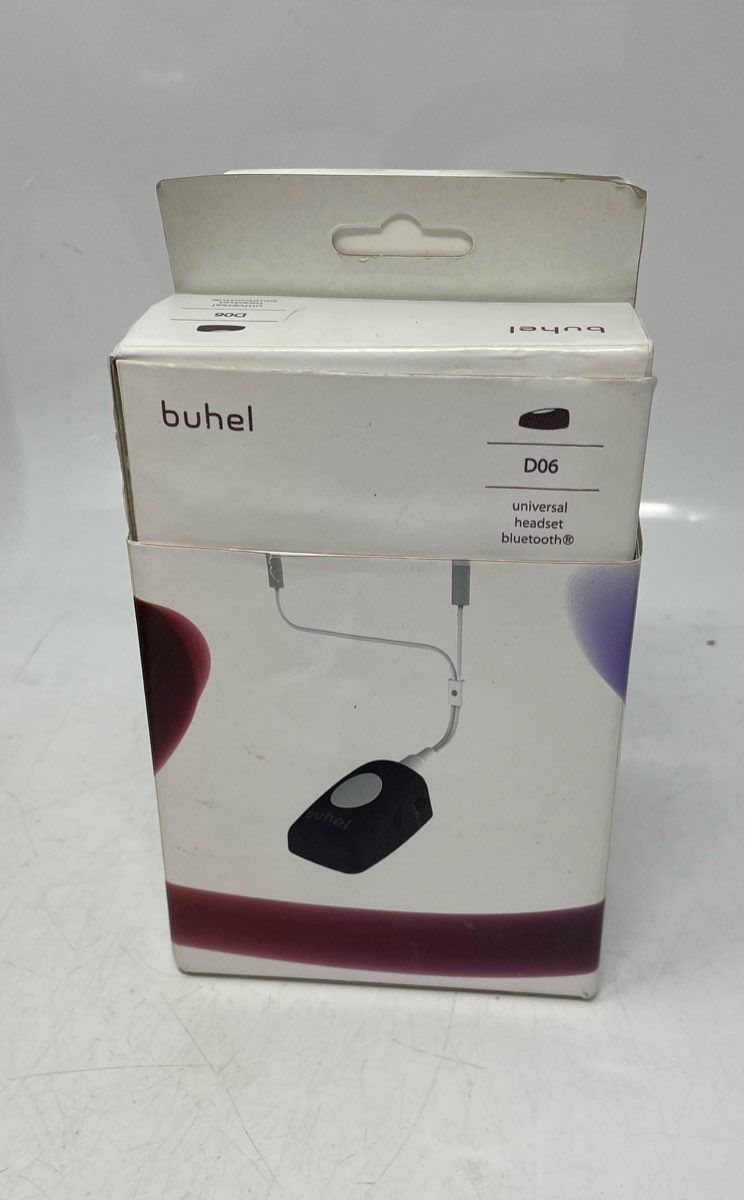 Buhel Universal Bluetooth D06 Built-In Microphone Headset Open Box Not Tested
