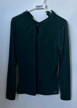 Load image into Gallery viewer, Calvin Klein Womens Green Long Sleeve Keyhole Neck Button Blouse Top Size Small
