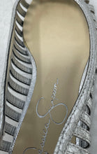 Load image into Gallery viewer, Jessica Simpson Womens Crinah Silver Pointed Toe Slip-On Ballet Flats Size 6.5M
