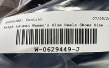 Load image into Gallery viewer, Lauren Ralph Lauren Womens Blue Leather Slip-On Block Pump Heels Size 7.5 B
