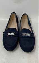 Load image into Gallery viewer, Cole Haan Womens Navy Suede Round Toe Slip-On Driving Loafer Shoes Size 6 B
