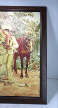 Load image into Gallery viewer, Hernandez Giro Signed By Framed Rural Couple Horse Scene Art Painting
